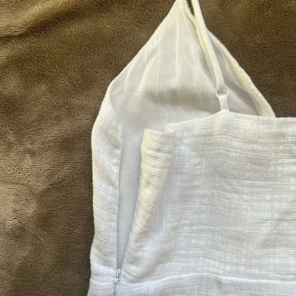 BB Dakota White Midi Dress with Slit - Picture 5 of 8